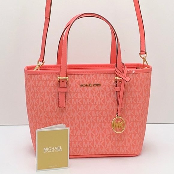 Michael Kors XS Convertible Top Zip Tote Grapefruit